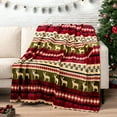thumbnail image 1 of PAVILIA Christmas Throw Blanket | Red Christmas Holiday Fleece Blanket | Soft, Plush, Warm Winter Cabin Throw, 50x60 (Red Christmas), 1 of 9