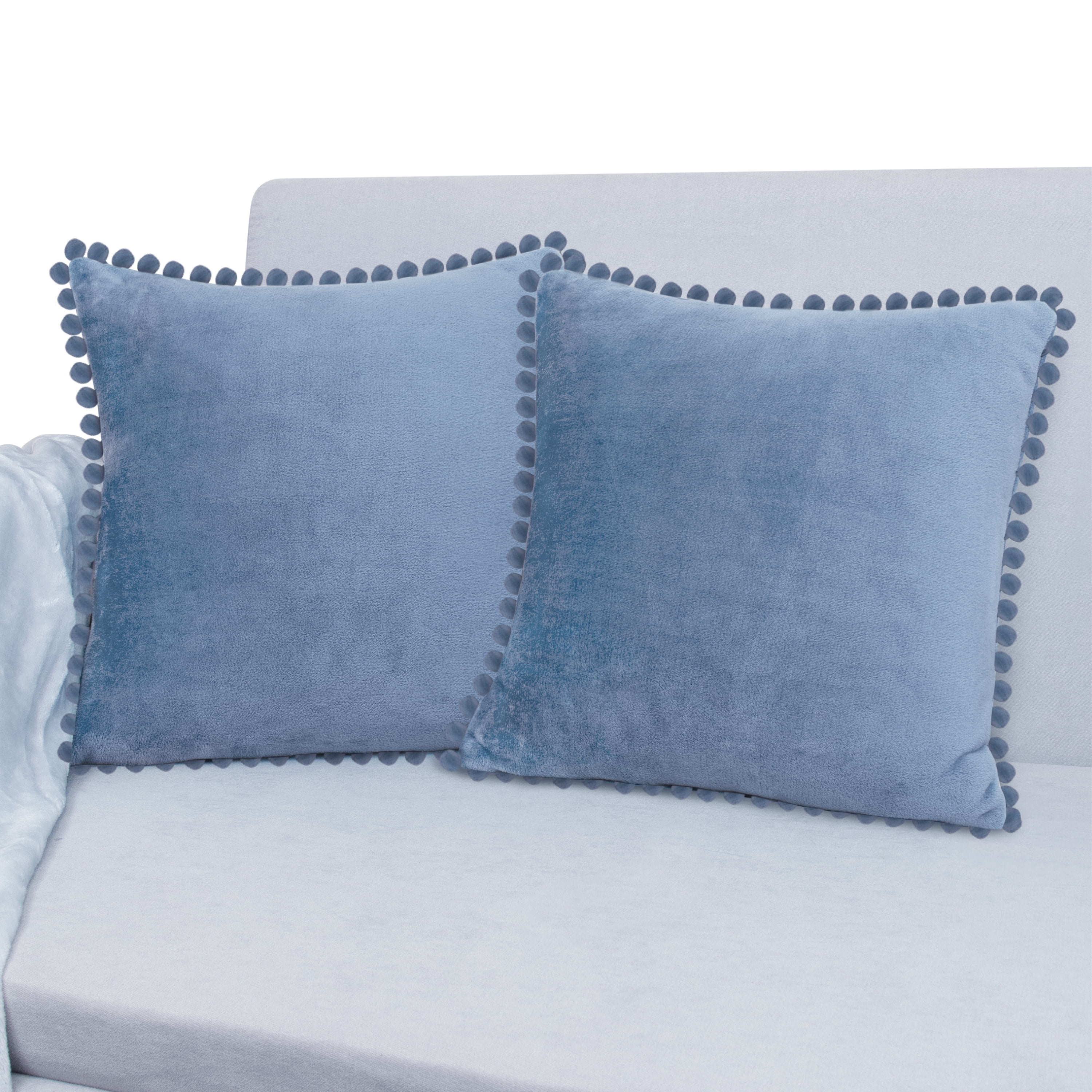 Microfibra Collection Stretch Throw Pillow Cover - Easy to Clean & Durable (Set of 2) PAULATO by GA.I.CO. Color: Teal