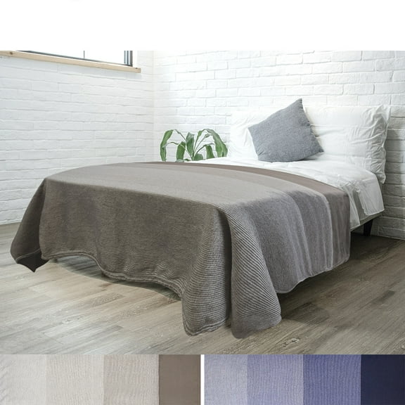 PAVILIA Flannel Fleece Ombre Throw Blanket for Couch | Super Soft Cozy Microfiber Couch Blanket | Gradient Decorative Accent Throw | All Season, 50x60 Inches