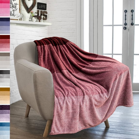 PAVILIA Flannel Fleece Throw Blanket for Couch | Super Soft Cozy Microfiber Couch Blanket | Decorative Accent Throw