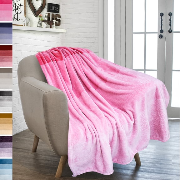 PAVILIA Flannel Fleece Throw Blanket for Couch | Super Soft Cozy Microfiber Couch Blanket | Decorative Accent Throw