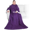 thumbnail image 1 of PAVILIA Wearable Blanket with Sleeves & Pocket for Women & Men, Purple, 1 of 8