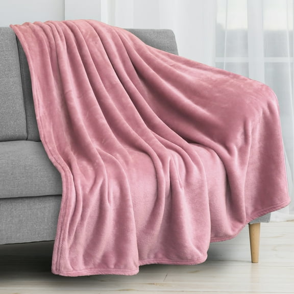 PAVILIA Fleece Blanket Throw | Super Soft, Plush, Luxury Flannel Throw | Lightweight Microfiber Blanket for Sofa Couch Bed
