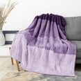 thumbnail image 1 of PAVILIA Fluffy Sherpa Throw Blanket Ombre | Gradient Plush, Soft, Fuzzy, Decorative Accent Throw Blanket for Couch Sofa Bed | Cozy Warm Decorative Furry Faux Fur Blanket, 50x60 Inches Purple, 1 of 7