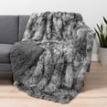 thumbnail image 1 of PAVILIA Gray Fluffy Throw Blanket for Couch, Twin Bed, Fuzzy Blanket for Women Men, Furry Plush Warm Blanket Bed Sofa, Super Soft Thick Faux Fur Sherpa Blanket Throw, Tie-Dye, 60x80, 1 of 9
