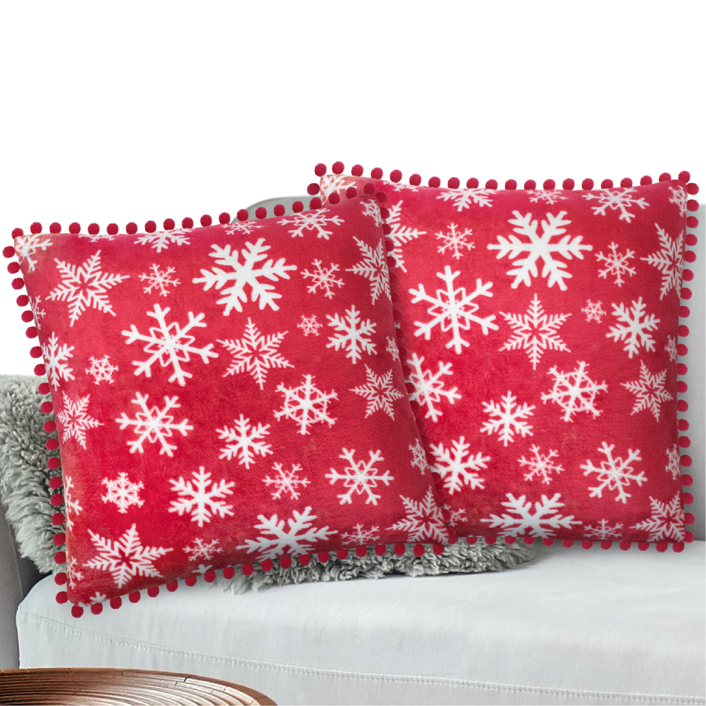 Pavilia Set Of 2 Pom Pom Throw Pillow Covers, Decorative Pompom Fringe  Square Cushion Cases For Couch Sofa Bed : Target