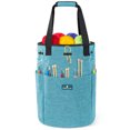 thumbnail image 1 of PAVILIA Crochet Bag Knitting Bag Organizer, Yarn Bag Storage Tote for Crocheting On The Go, Knitting Accessories Supplies Holder with Grommets, Gift for Crochet Lovers Knitters (Turquoise Blue), 1 of 9