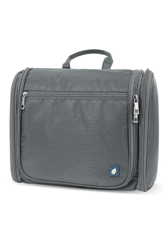 Large Hanging Toiletry Bag Travel Bag Women Men, Cosmetic Organizer, Water Resistant Makeup Bag Accessories Toiletries, Travel Essentials Kit, Grey