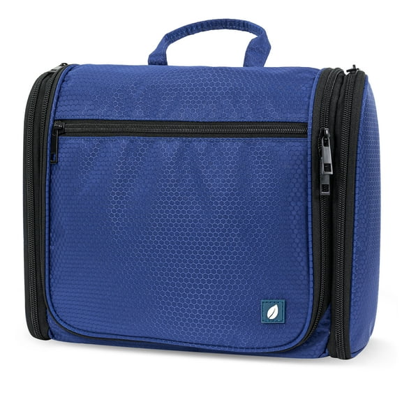PAVILIA Large Hanging Toiletry Bag Travel Bag Women Men, Cosmetic Organizer, Water Resistant Makeup Bag Accessories Toiletries, Travel Essentials Kit, Royal Blue
