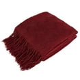 thumbnail image 1 of PAVILIA Maroon Red Knit Throw Blanket for Couch Bed, Soft Knitted Farmhouse Sofa Throw for Living Room, Lightweight Decorative Fall Throw Blanket for Chair, Outdoor Textured Boho Blanket, 50x60, 1 of 9
