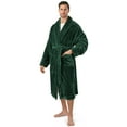 thumbnail image 1 of PAVILIA Mens Soft Robe, Plush Fluffy Fleece Bathrobe for Men, Long Sherpa Spa Robe with Shawl Collar (Green,S/M), 1 of 9