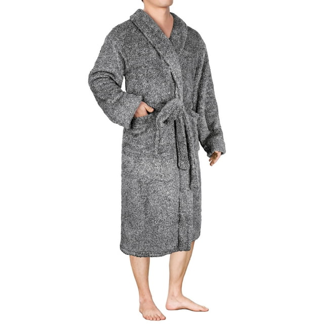 PAVILIA Mens Soft Robe, Plush Fluffy Fleece Bathrobe for Men, Long ...