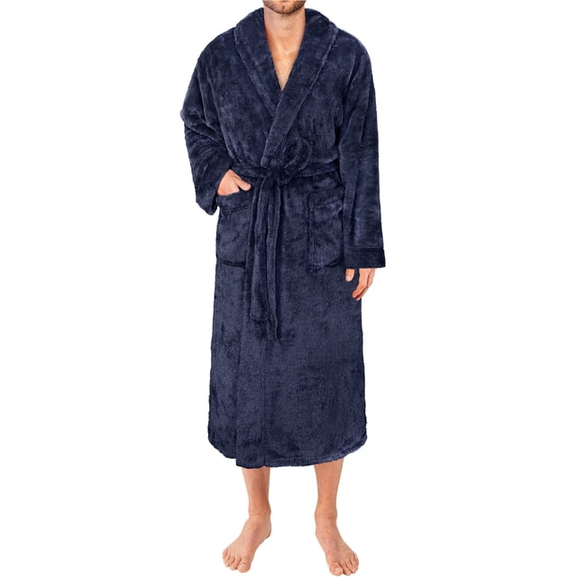 PAVILIA Mens Soft Robe, Plush Fluffy Fleece Bathrobe for Men, Long ...
