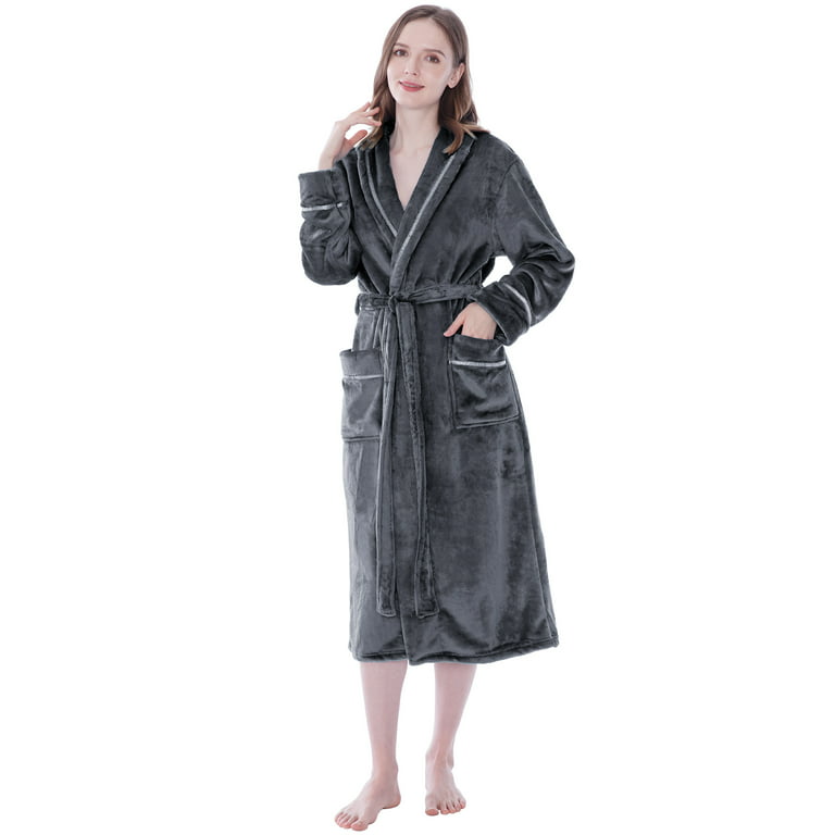 PAVILIA Plush Robe For Women | Buffalo Plaid Red Black Fluffy Soft Bathrobe  | Luxurious Fuzzy Warm Spa Robe, Cozy Fleece Long Robe | 2XL/3XL