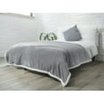 thumbnail image 1 of PAVILIA Plush Sherpa Fleece Bed Blanket Queen Size, Light Grey | Soft, Warm, Fuzzy Gray Throw for Bed | Solid Reversible Cozy Microfiber Fluffy Blanket, 90x90, 1 of 7