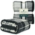 thumbnail image 1 of PAVILIA Premium Plaid Sherpa Fleece Throw Blanket | Super Soft, Cozy, Plush, Lightweight Microfiber, Reversible Throw for Couch, Sofa, Bed, All Season (50 X 60 Inches Charcoal Grey), 1 of 3