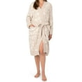 thumbnail image 1 of PAVILIA Premium Womens Plush Short Robe, Super Soft Fuzzy Bathrobe with Pockets for Women, L/XL, Beige Cheetah, 1 of 9