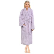 PAVILIA Premium Womens Plush Soft Robe Fluffy, Warm, Fleece Sherpa Shaggy Bathrobe (L/XL, Lavender)