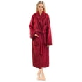 thumbnail image 1 of PAVILIA Premium Womens Plush Soft Robe Fluffy, Warm, Fleece Sherpa Shaggy Bathrobe (S/M, Wine), 1 of 5