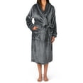 thumbnail image 1 of PAVILIA Robes For Women, Fleece Soft Fluffy Bathrobe, Plush Cozy Long Spa Robe, Satin Trim (2XL/3XL, Grey), 1 of 9