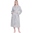 thumbnail image 1 of PAVILIA Robes For Women, Fleece Soft Fluffy Bathrobe, Plush Cozy Long Spa Robe, Satin Trim (L/XL, Light Grey), 1 of 10