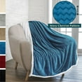 thumbnail image 1 of PAVILIA Sherpa Blanket Throw for Couch Sofa | Grey, Super Soft, Plush Chevron Throw Blanket | Zig Zag Fuzzy Fluffy Decorative Fleece Blanket Microfiber, 1 of 6