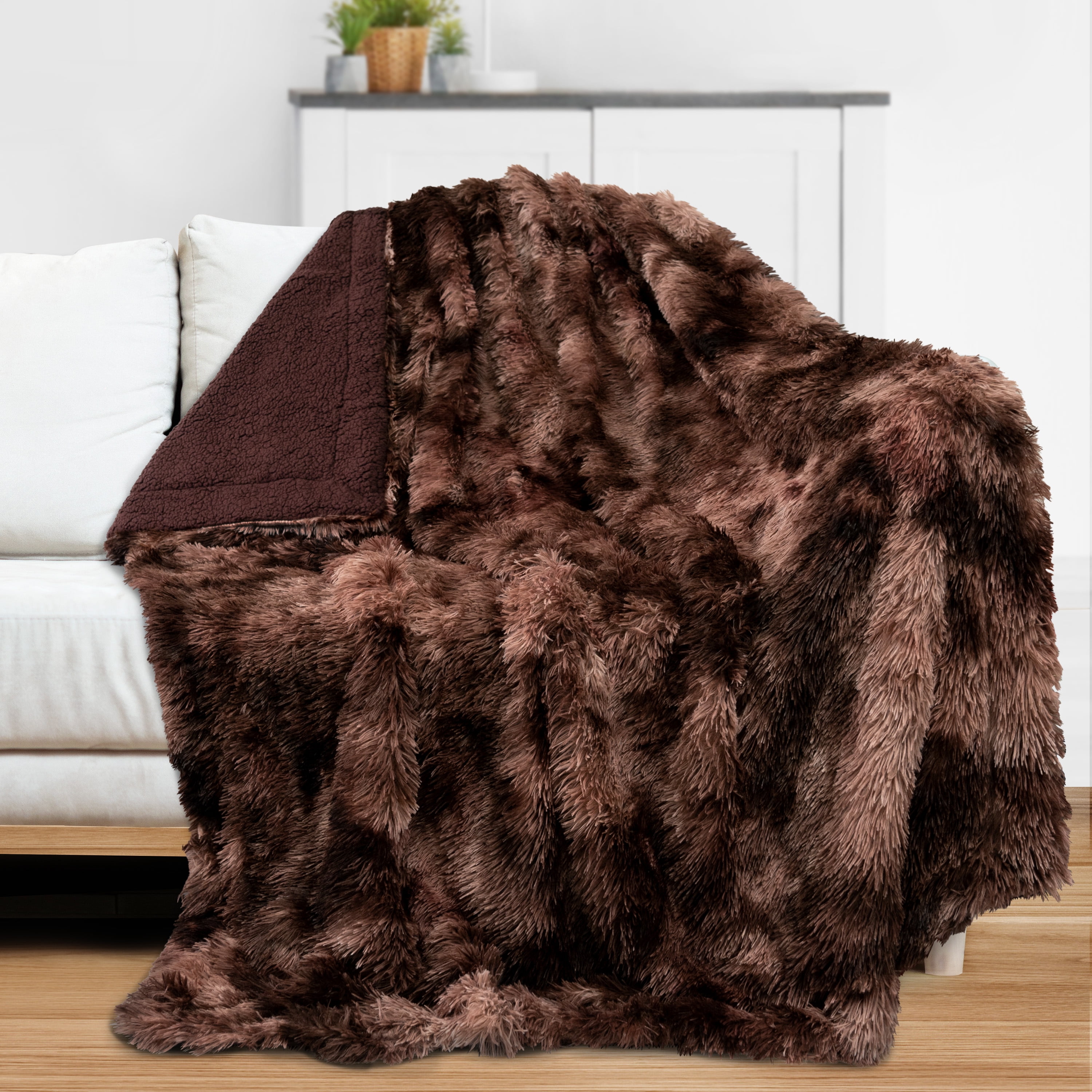 Soft Thickened Faux Rabbit Fur Sofa Blanket – painevida