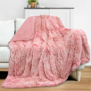 Sherpa Fleece Throw Blanket, Twin Size Soft Fuzzy Throw Blankets, Pink Warm  Blanket, Cozy Fluffy Comfy for Sofa, Couch, Bed, Camping, Travel, 60 x