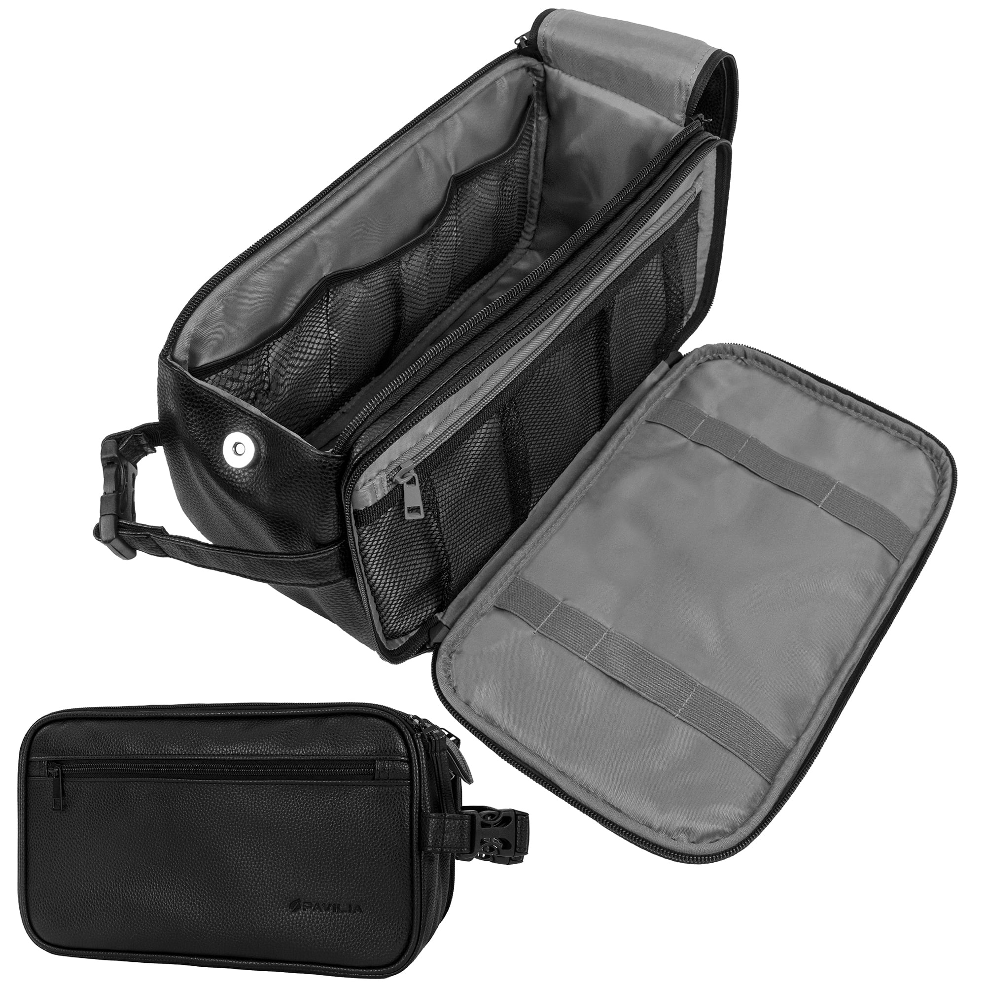Large Men's Leather Toiletry Bag For Men>s Grooming Essentials