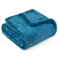 thumbnail image 1 of PAVILIA Turquoise Blue Throw Blanket for Couch, Twin Bed, Soft Fleece Throws for Sofa Chair, Fuzzy Waffle Textured Blanket, Cozy Warm Lightweight All Season Blanket Throw, 60x80, 1 of 9