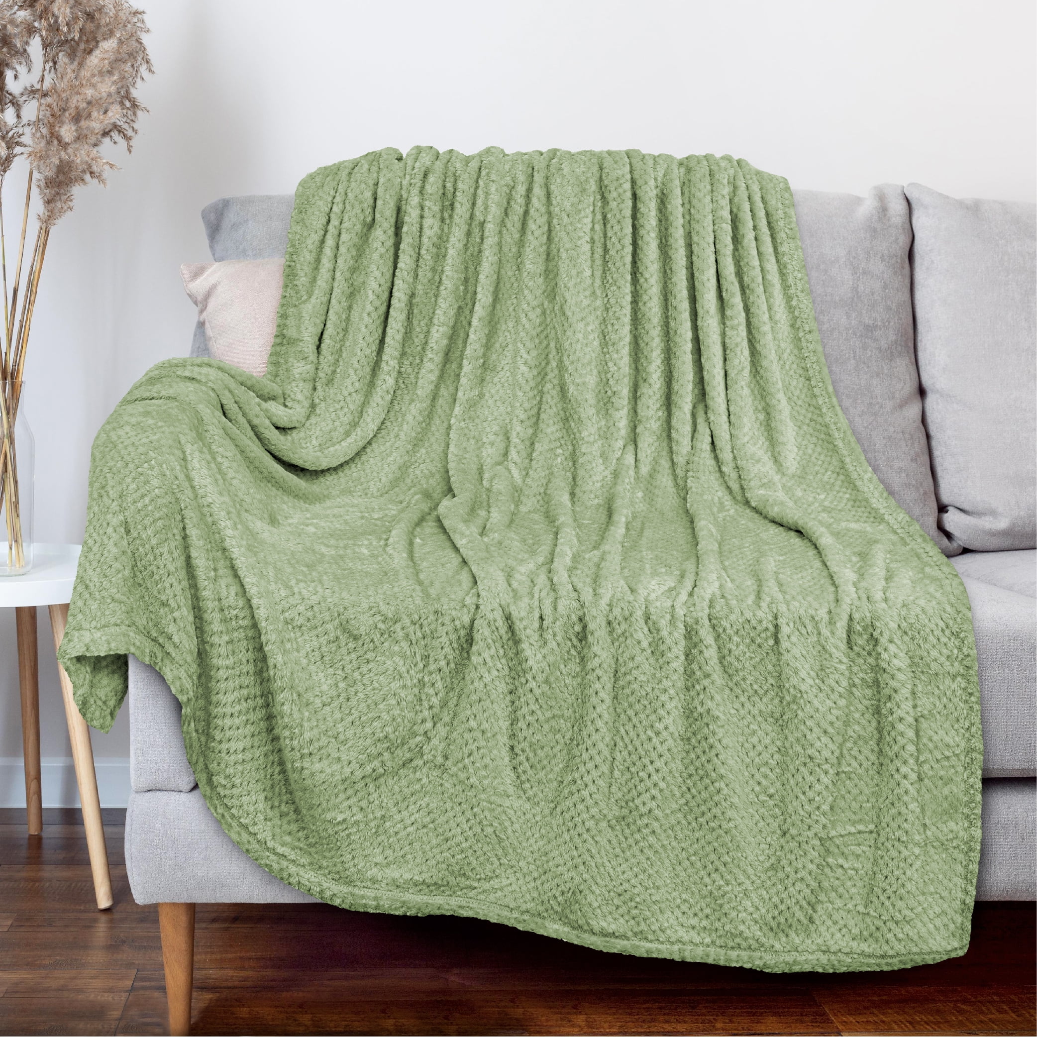 Sage green sofa throws hotsell