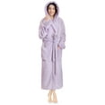 thumbnail image 1 of PAVILIA Women Hooded Plush Soft Robe | Fluffy Warm Fleece Sherpa Shaggy Bathrobe (L/XL, Lavender Purple), 1 of 7