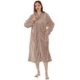PAVILIA Womens Housecoat Zip Robe, Sherpa Zip Up Front Robe Bathrobe