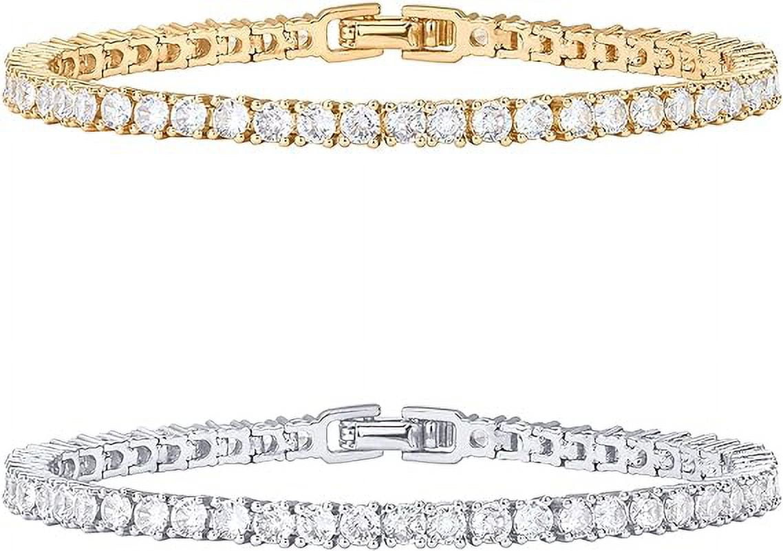 White Gold Diamond Stretch Tennis Bracelet | Rachel Lynn Chicago – RACHEL  LYNN CHICAGO