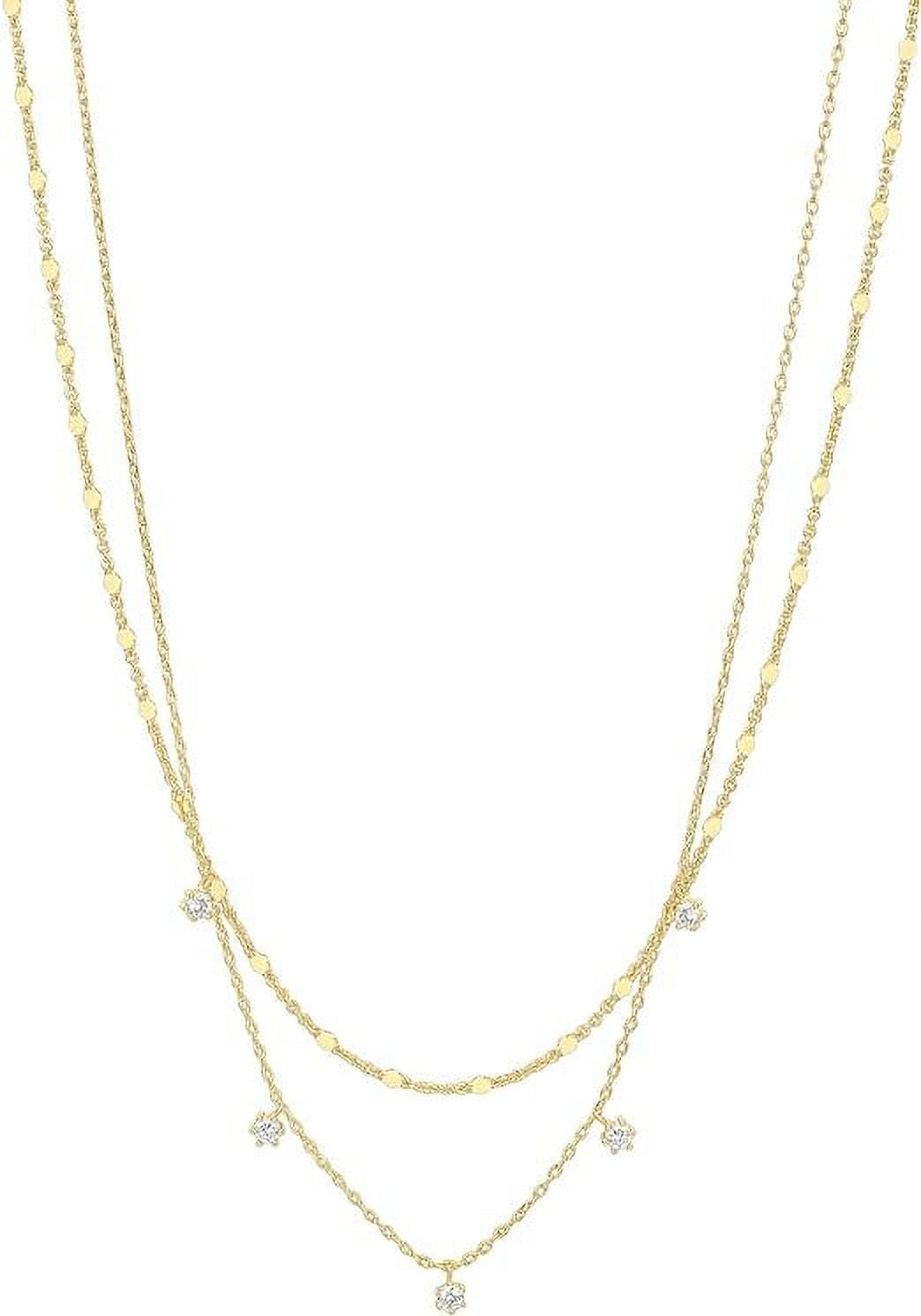 PAVOI Gold Plated CZ Necklace 925 Sterling Silver Trinidad and