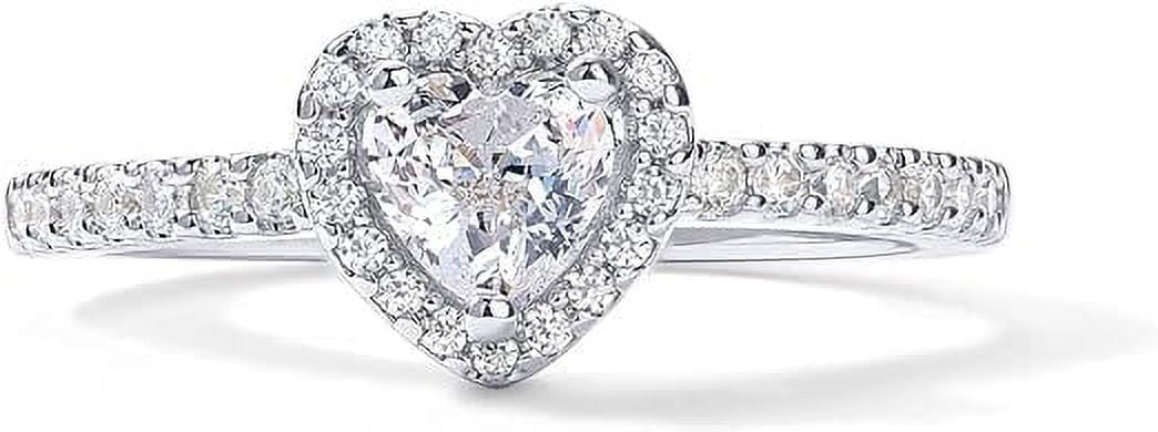 Diamond Accent (I3 clarity, J-K color) Hold My Hand Diamond Heart Promise  Ring in Sterling Silver, Size 8 - Walmart.com