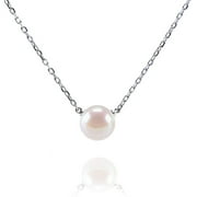 PAVOI 14K White Gold Plated Freshwater Cultured AAA+ Pearl Pendant