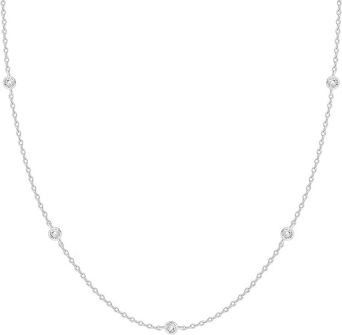 Collana Croce PAVOI Placcata Oro 14K Per Donna. Ciondolo A Croce Con Zirconi Cubici, Catena Da 18 Pollici Con Estensore. Ipoallergenica, Senza Nichel. Garanzia 90 Giorni. Prodotto Americano.