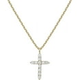thumbnail image 1 of PAVOI 14K Yellow Gold Plated Cross Necklace for Women | Cross Pendant | Gold Necklaces for Women, 1 of 5