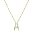 thumbnail image 1 of PAVOI 14K Yellow Gold Plated Cubic Zirconia Initial Necklace | Letter Necklaces for Women | A Initial, 1 of 5
