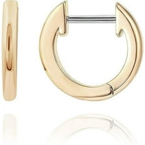 PAVOI 14K Yellow Gold Plated Cuff Earrings Huggie Stud | Small Hoop Earrings for Women