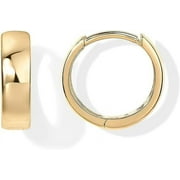 PAVOI 14K Yellow Gold Plated Sterling Silver Post Huggie Earrings | Small Hoop Earrings |Gold Earrings for Women
