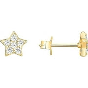 PAVOI 14K Yellow Gold Plated Sterling Silver Star Earrings | Dainty Earrings for Women