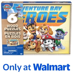 Spin Master Games, PAW Patrol 6-Pack of Wooden Jigsaw Puzzles, for Ages 3 and up