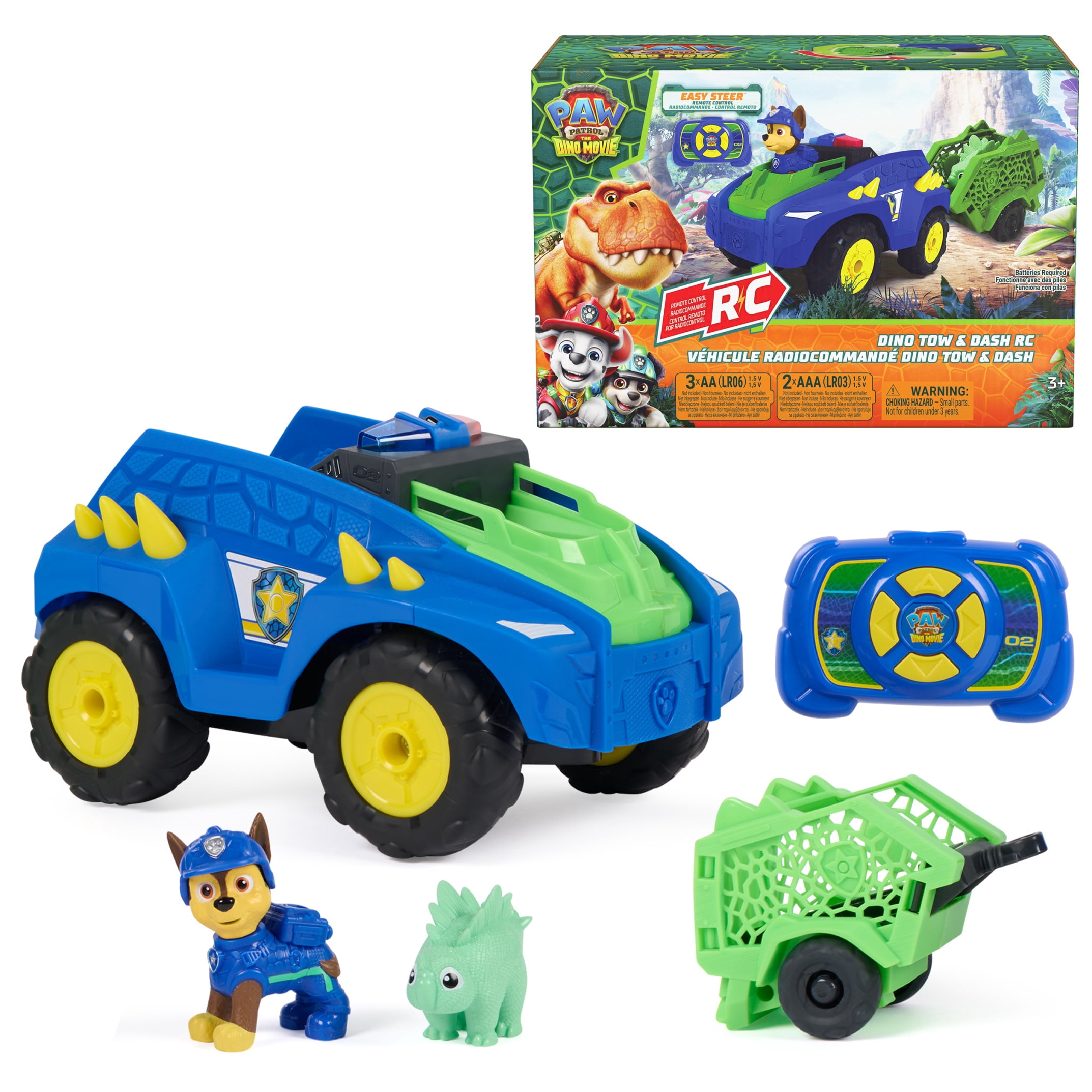 PAW Patrol: The Dino Movie Dino Tow & Dash RC, Ages 3+
