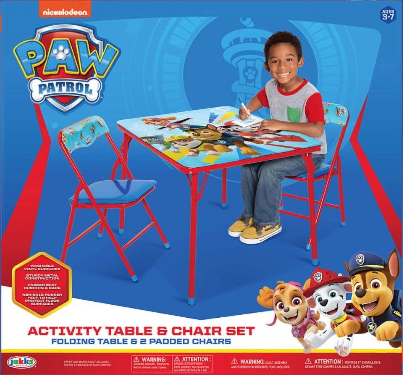 Paw Patrol Children's Activity Table with Washable Vinyl Surface and ...