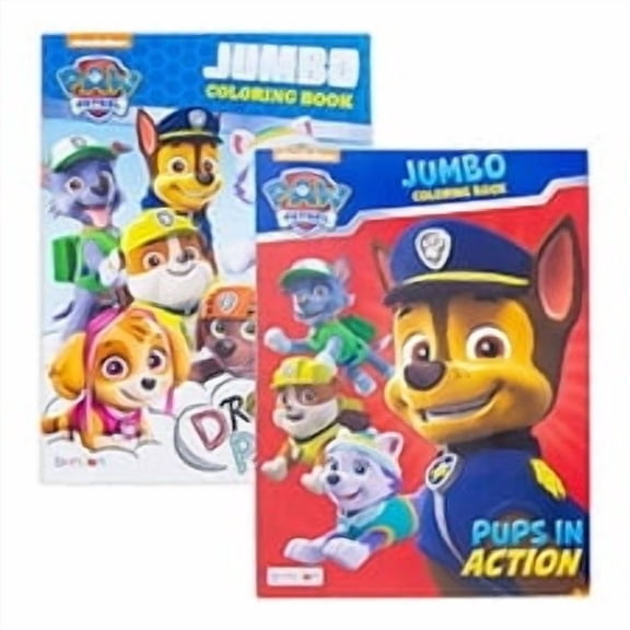 PAW PATROL Coloring Book 2-Title, for Learning Drawing Coloring, 2-Pack