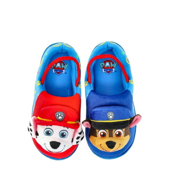 Paw Patrol Toddler Boys' Chase and Marshall 3D Character Slippers with Back Strap