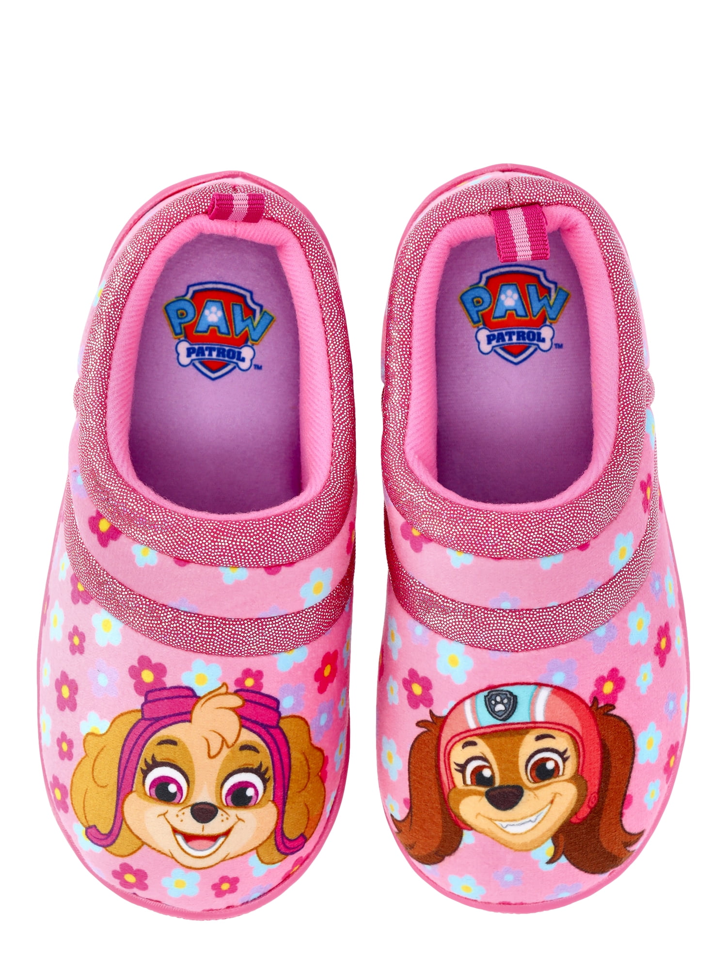 Chaussons Licence Pat'Patrouille Chaussons Paw Patrol Everest Et Skye - Filles - Semelle Caoutchouc Et Fermeture Scratch - Violet Chaussons Paw Patrol Fille