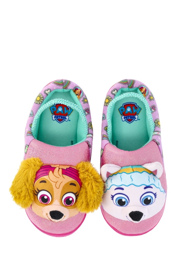 Toddler Girls' Skye and Everest 3D Character Slippers with Back Strap